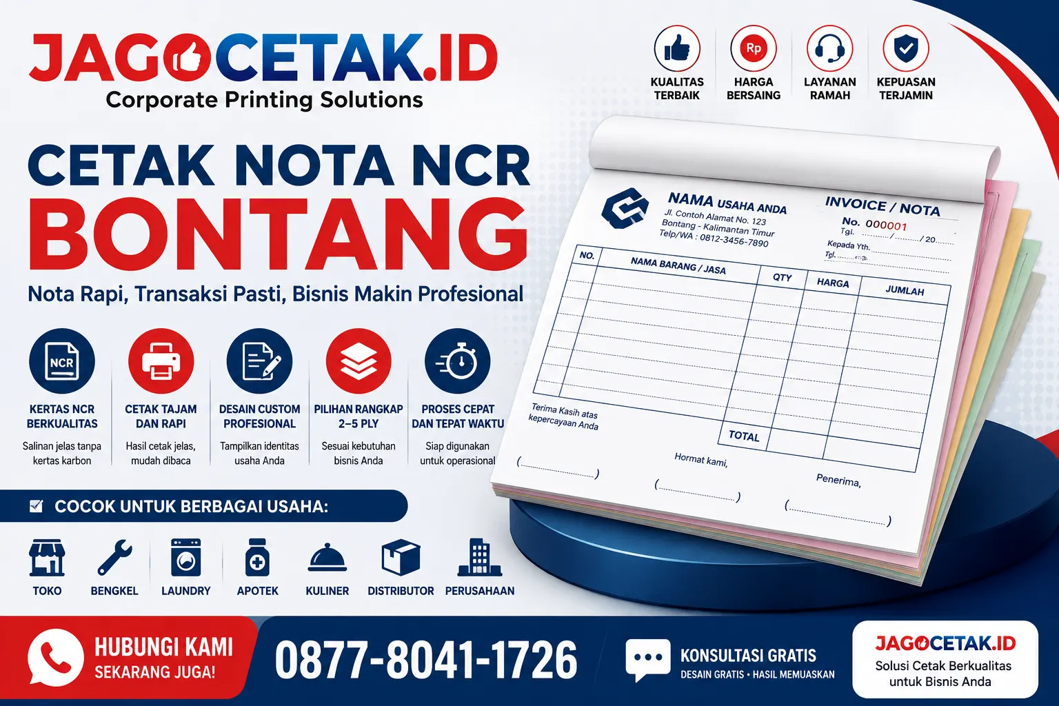 Cetak Nota NCR Bontang untuk Mendukung Administrasi UMKM yang Lebih Profesional