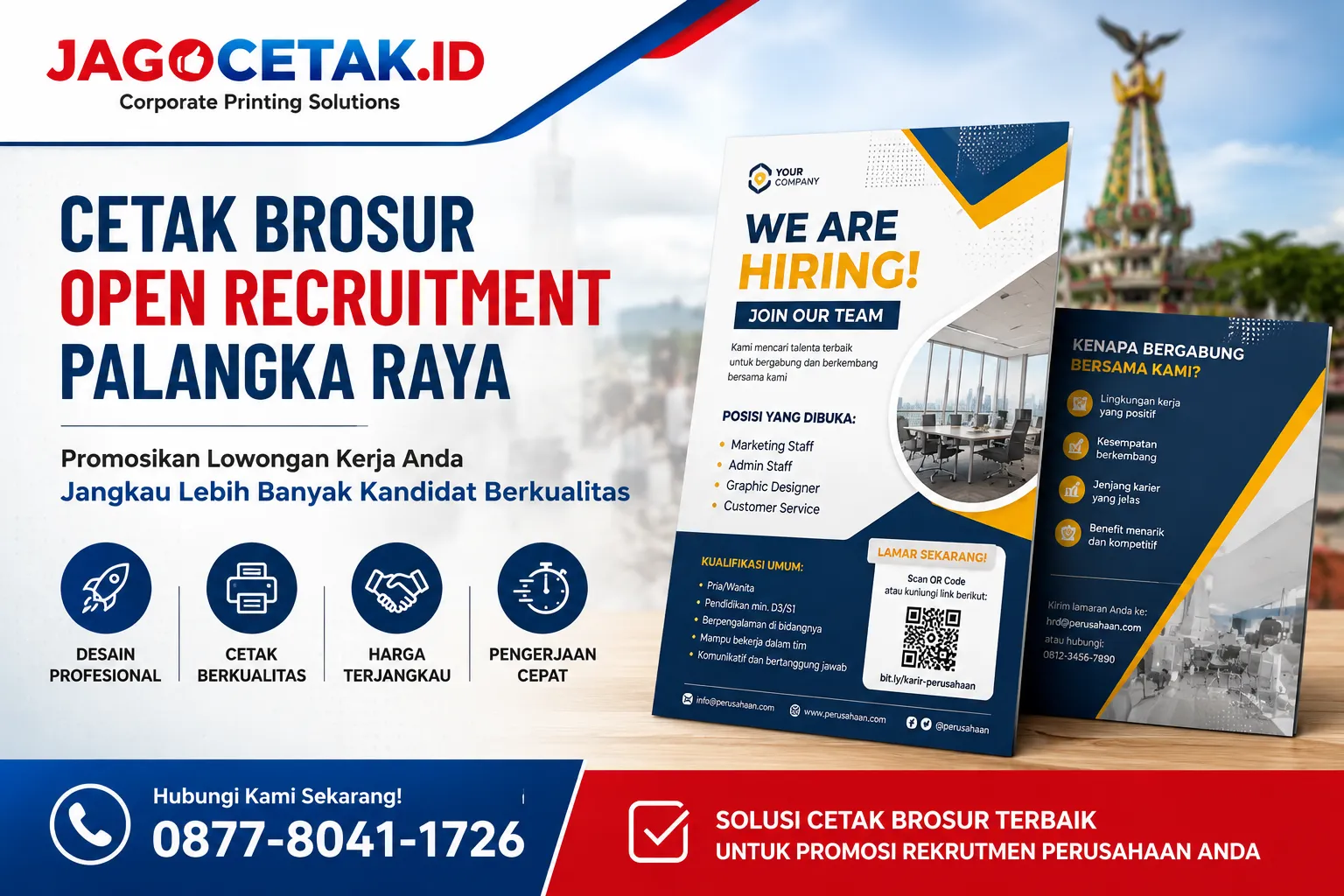 Cetak Brosur Open Recruitment Palangka Raya