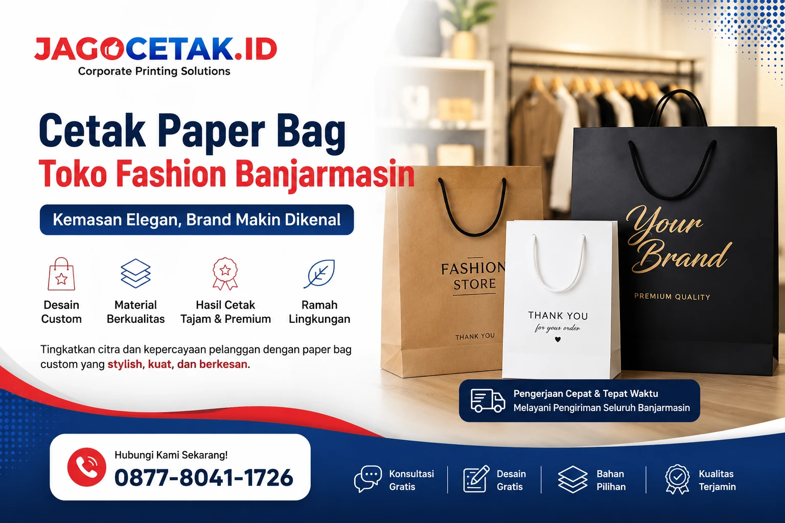 Cetak Paper Bag Grand Opening Toko Samarinda untuk Branding Toko Baru yang Lebih Profesional