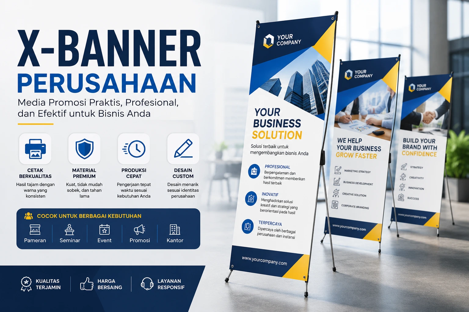 X-Banner Perusahaan Berkualitas untuk Branding & Promosi Profesional