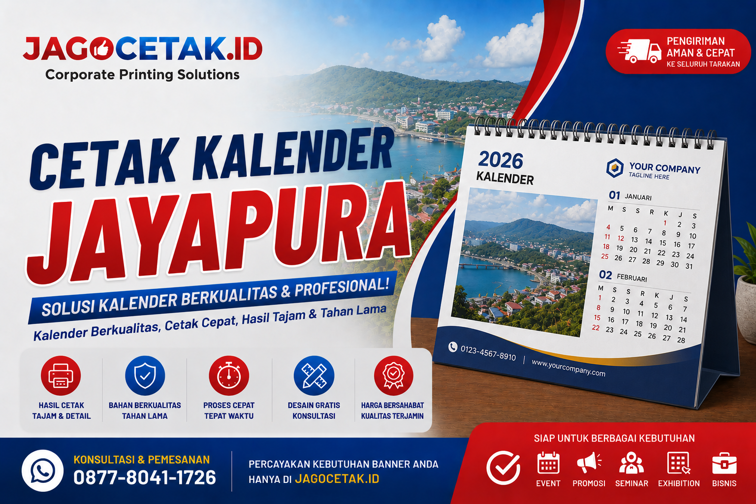 Cetak Kalender Jayapura untuk Media Promosi Perusahaan yang Profesional