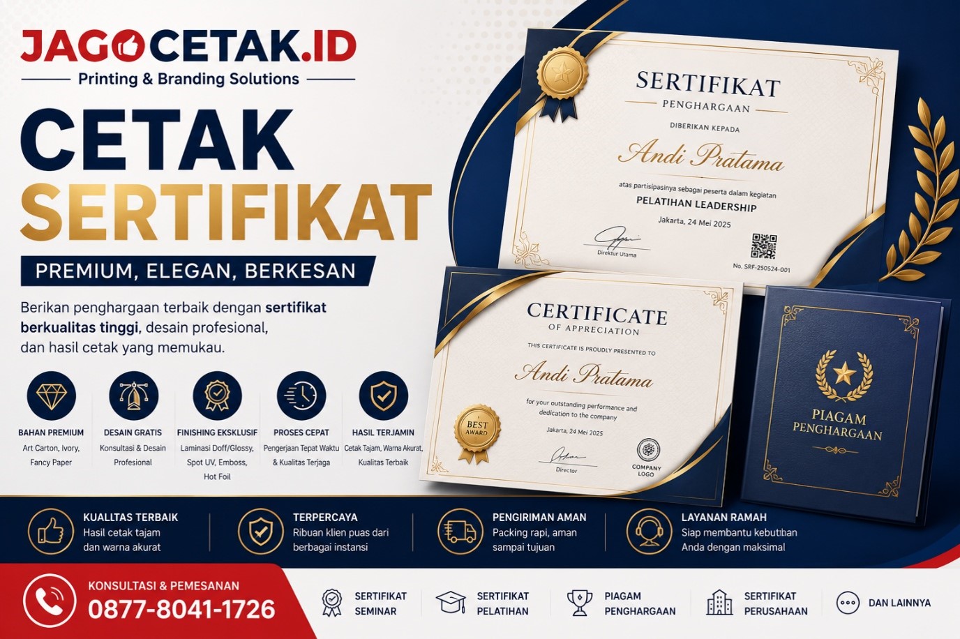 Cetak Sertifikat untuk Meningkatkan Profesionalisme Perusahaan dan Program Pelatihan