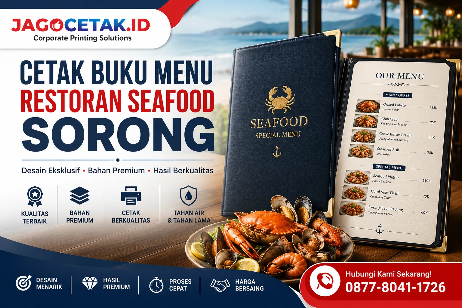Cetak Buku Menu Restoran Seafood Sorong: Investasi Branding yang Tetap Relevan di Era Digital