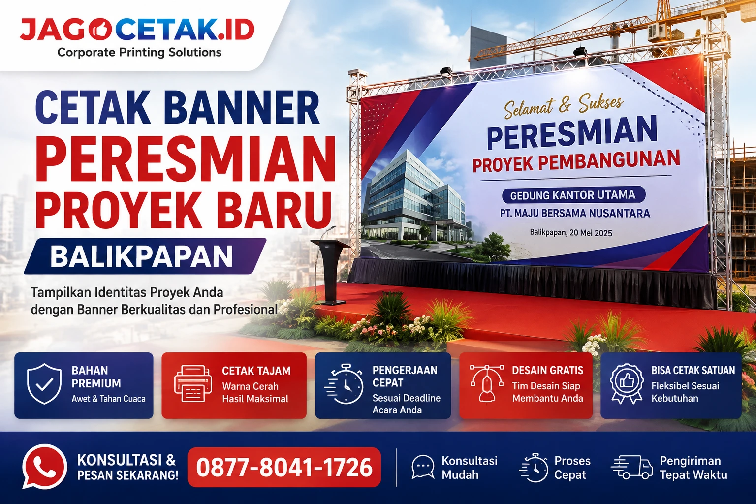 Cetak Banner Peresmian Proyek Baru Balikpapan: Solusi Visual Profesional untuk Event Organizer