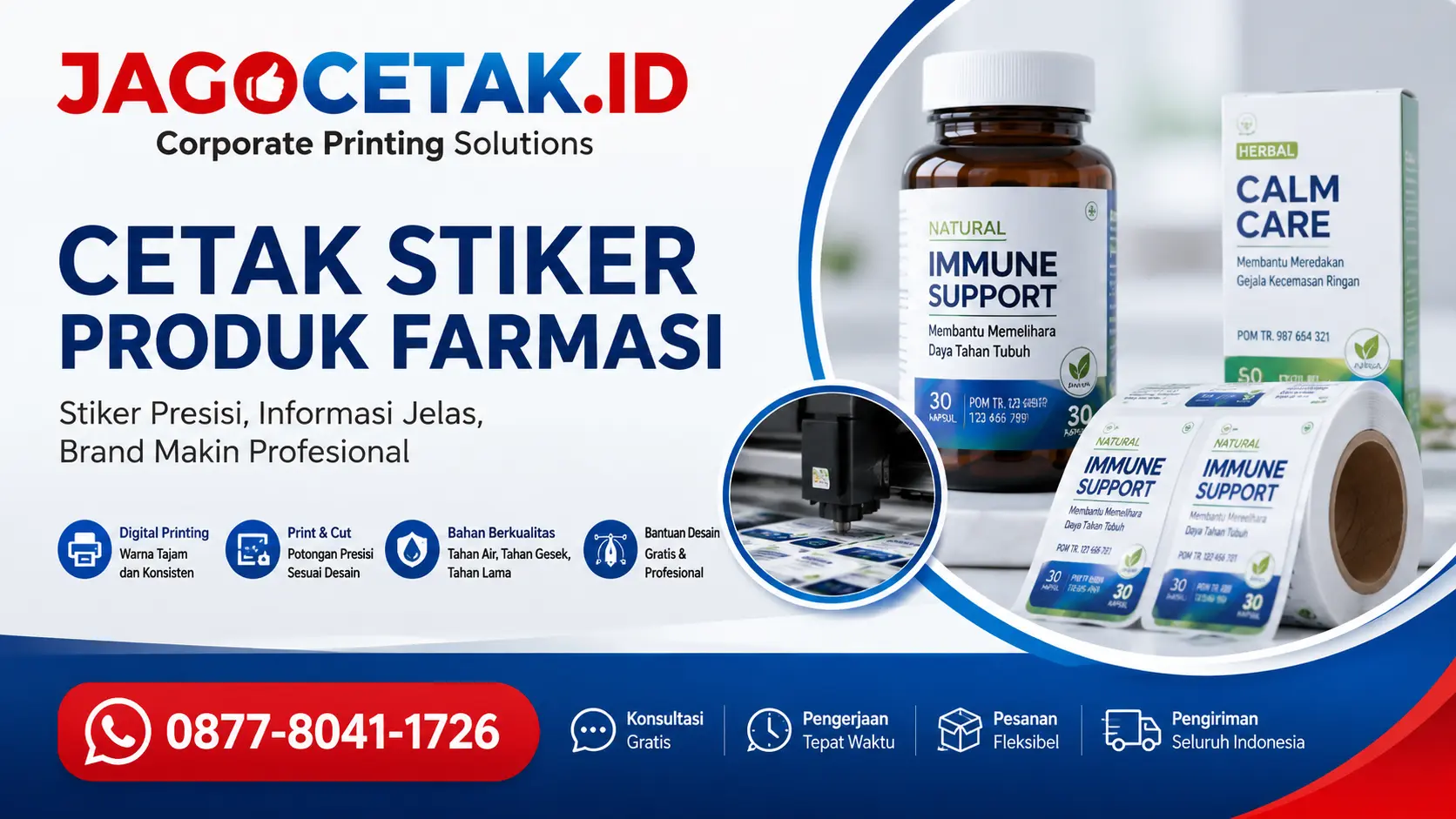 Cetak Stiker Produk Farmasi untuk Kemasan yang Profesional