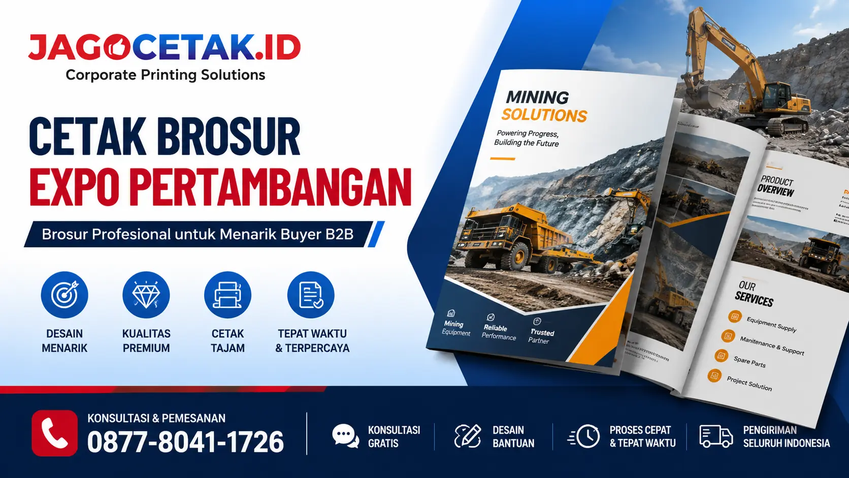 Cetak Brosur Expo Pertambangan untuk Menarik Buyer B2B