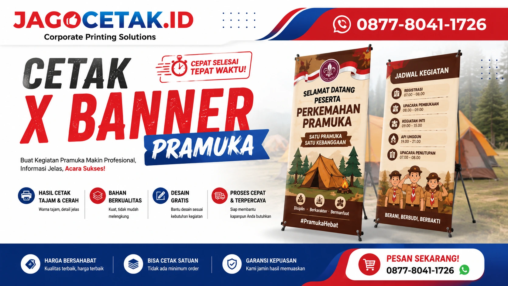 Cetak X Banner Pramuka untuk Kegiatan yang Lebih Profesional dan Informatif