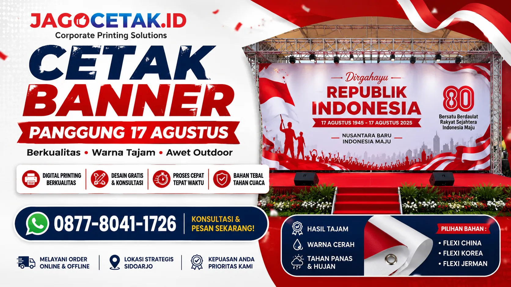 Cetak Banner Panggung 17 Agustus agar Acara HUT RI Lebih Meriah dan Profesional
