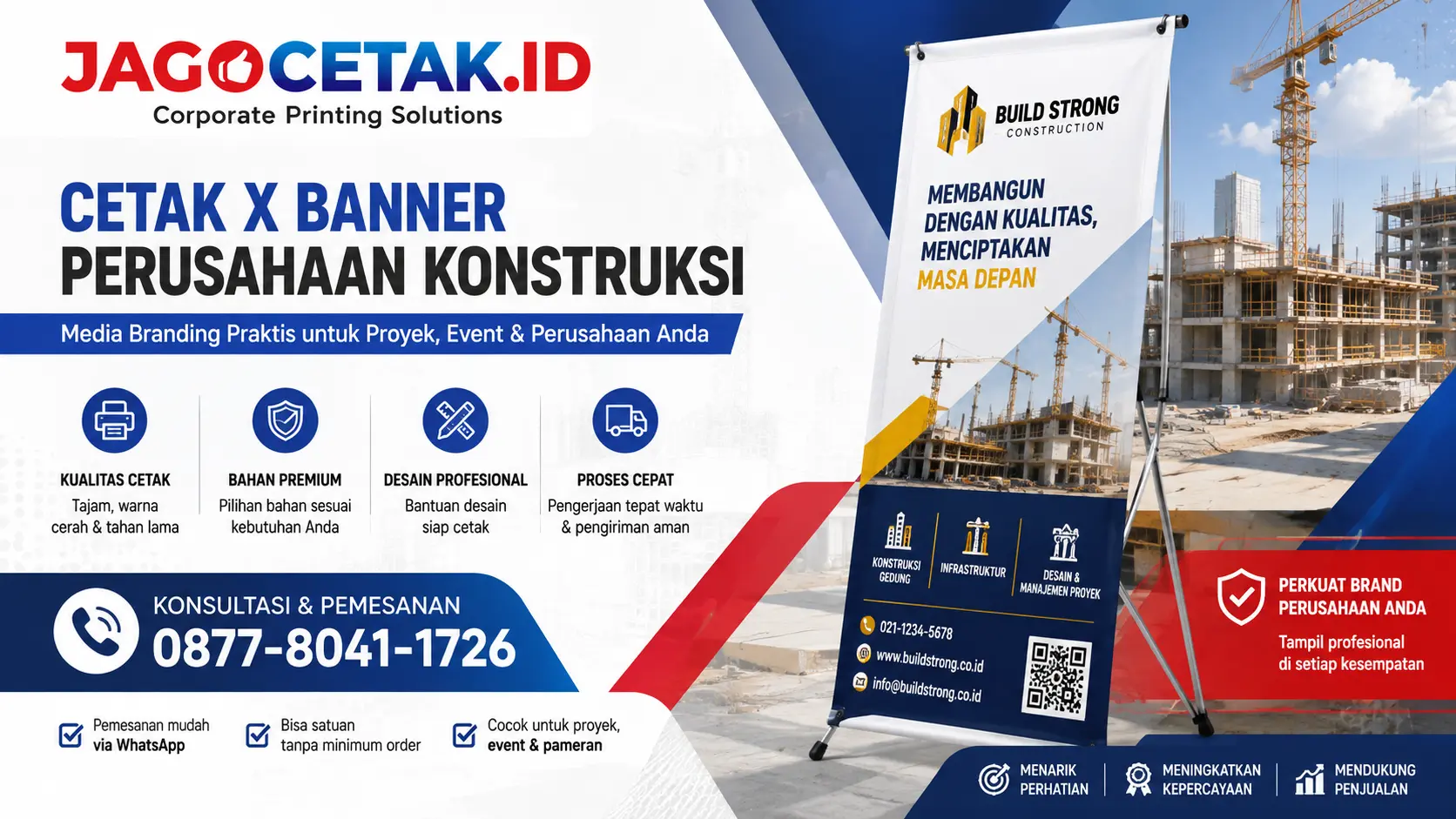 Cetak X Banner Perusahaan Konstruksi untuk Branding yang Profesional