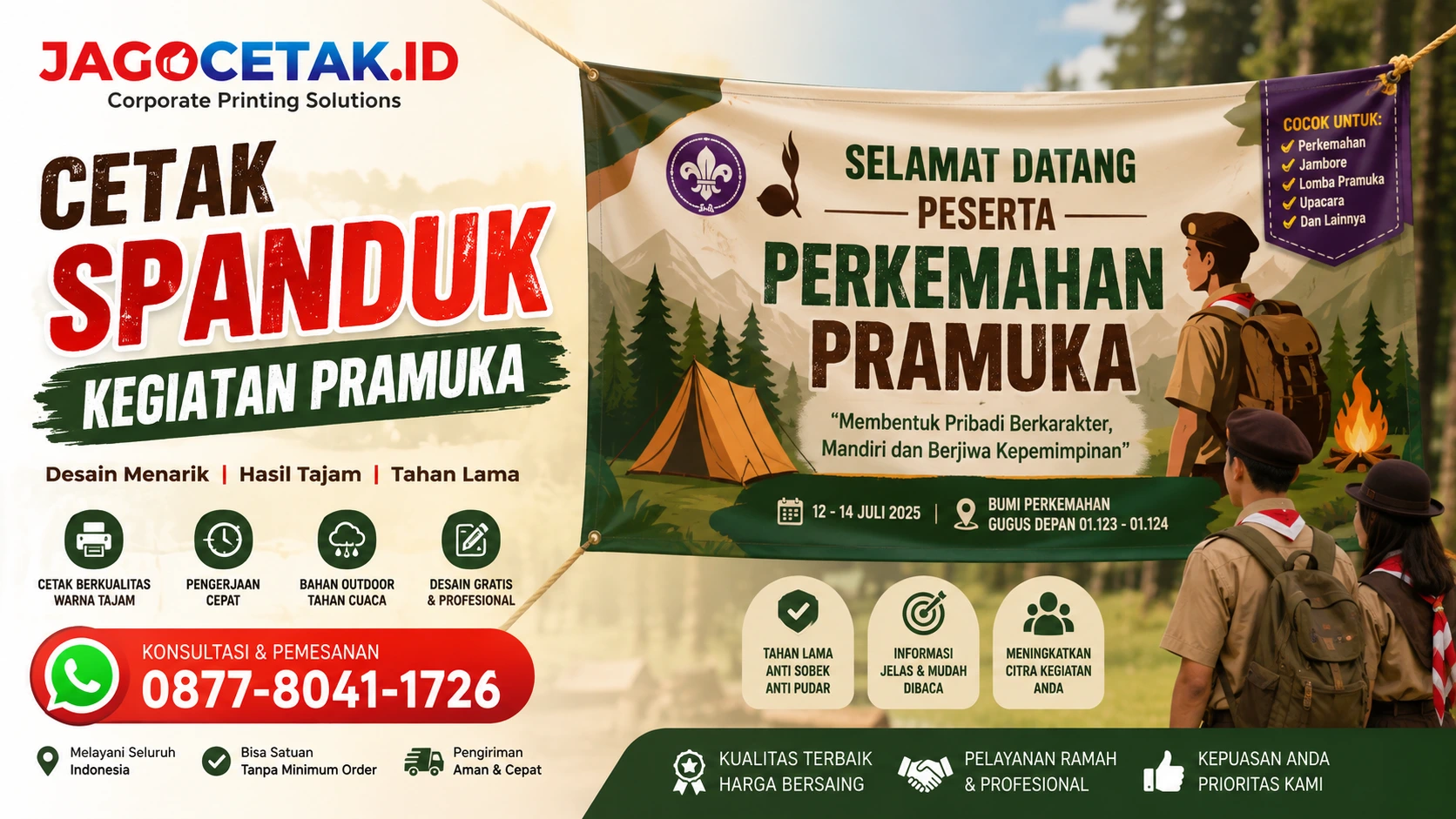 Cetak Spanduk Kegiatan Pramuka untuk Acara yang Lebih Profesional dan Berkesan