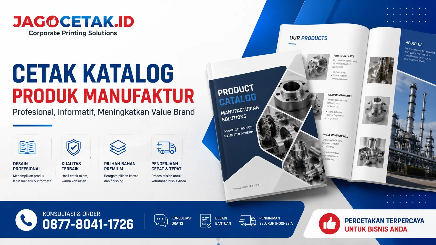 Cetak Katalog Produk Manufaktur untuk Mendukung Marketing B2B