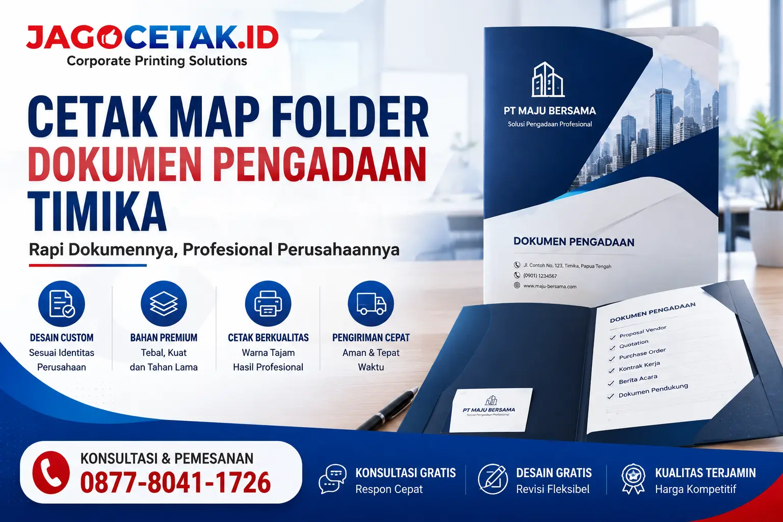 Cetak Map Folder Dokumen Pengadaan Timika: Rapikan Administrasi dan Tampilkan Profesionalitas Perusahaan