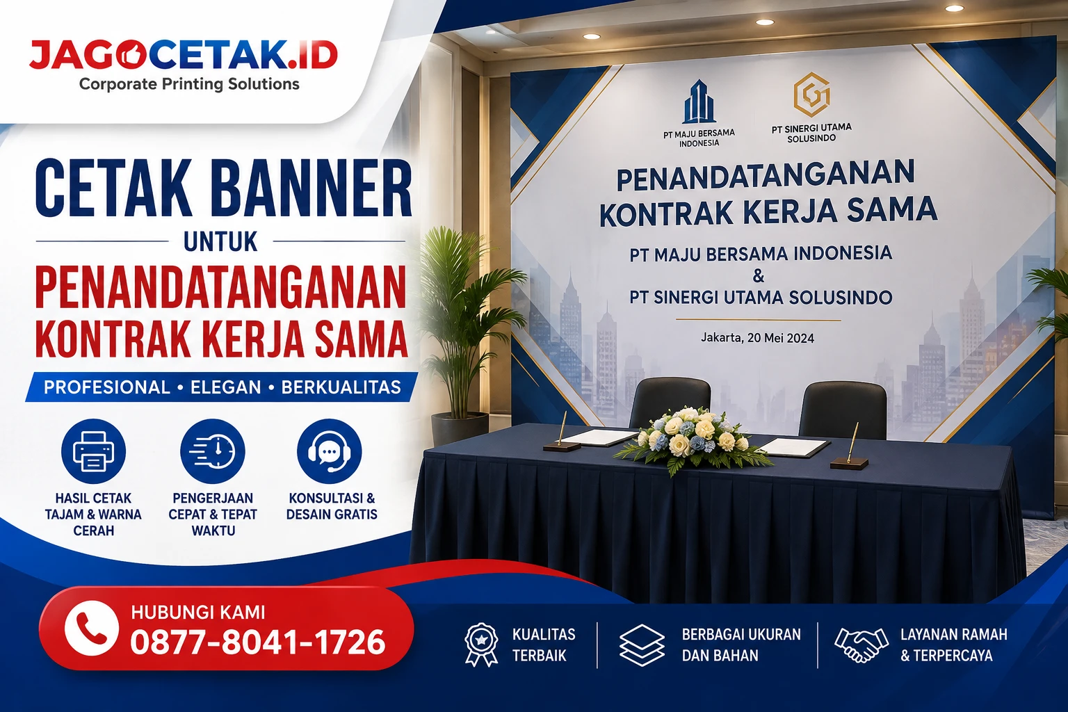 Cetak Banner untuk Penandatanganan Kontrak Kerja Sama: Panduan untuk Event Organizer