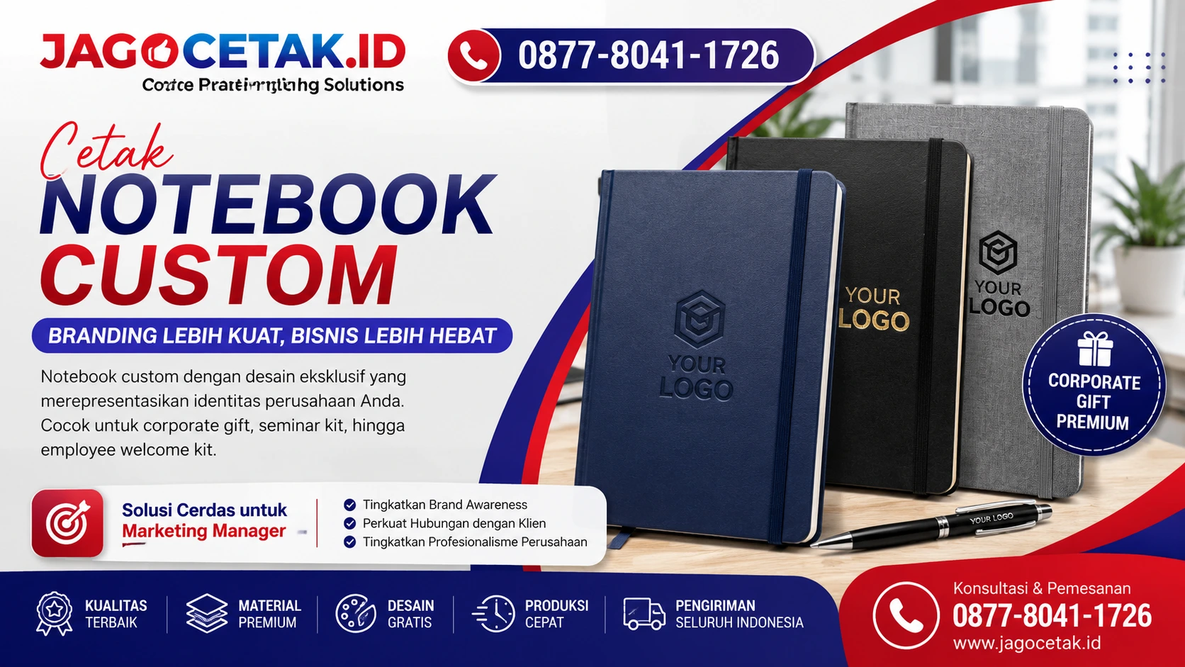 Cetak Custom Notebook untuk Branding Perusahaan yang Profesional