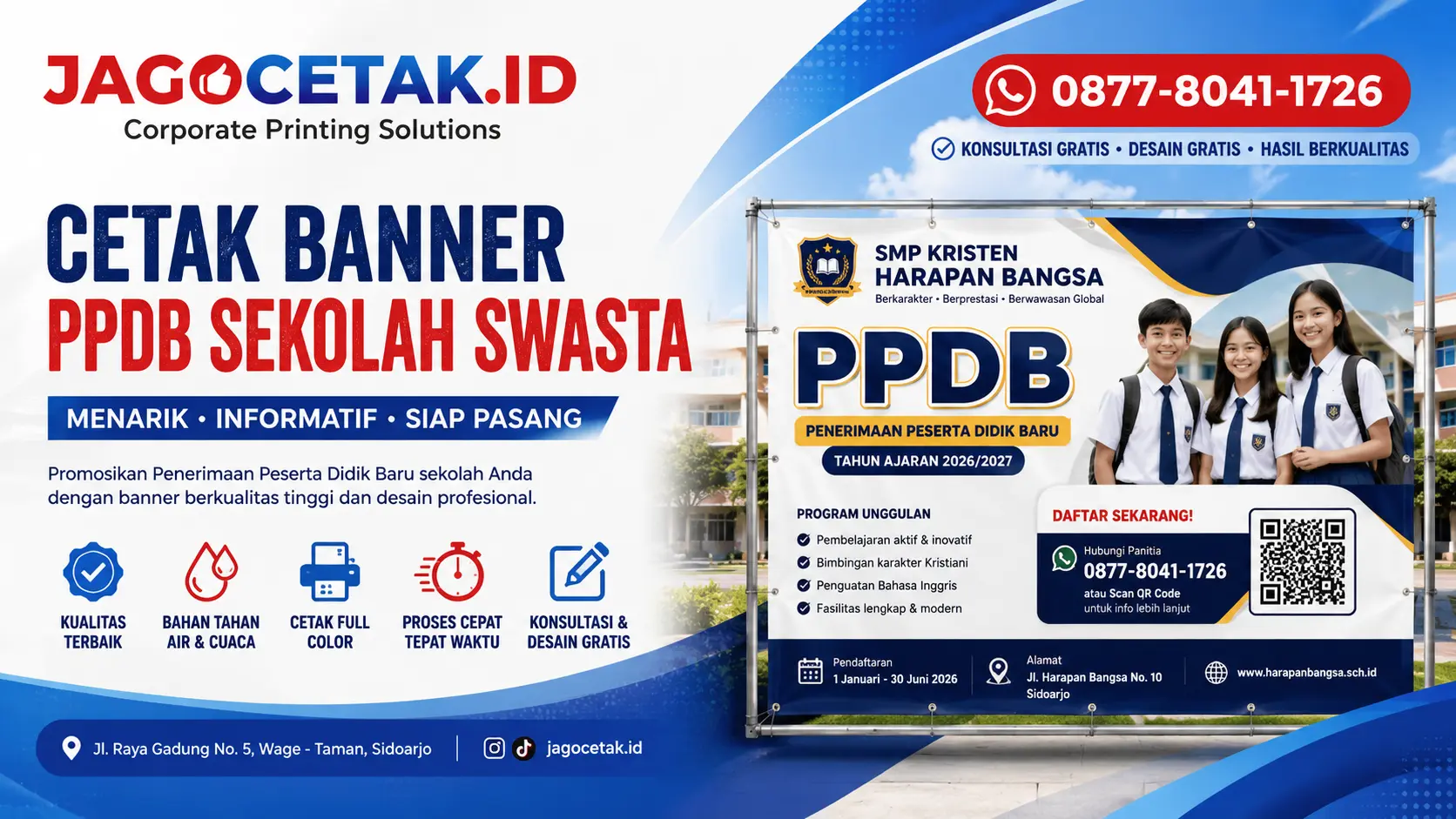 Cetak Banner PPDB Sekolah Swasta: Media Promosi yang Efektif untuk Penerimaan Siswa Baru