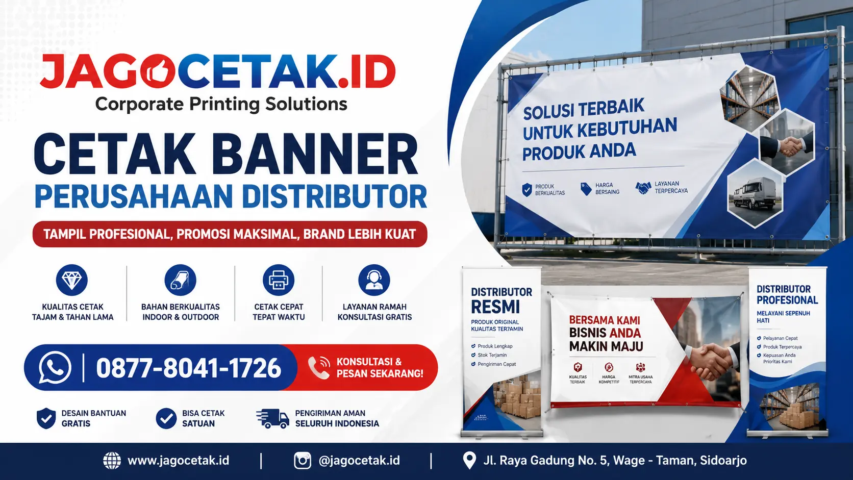 Cetak Banner Perusahaan Distributor untuk Promosi yang Profesional