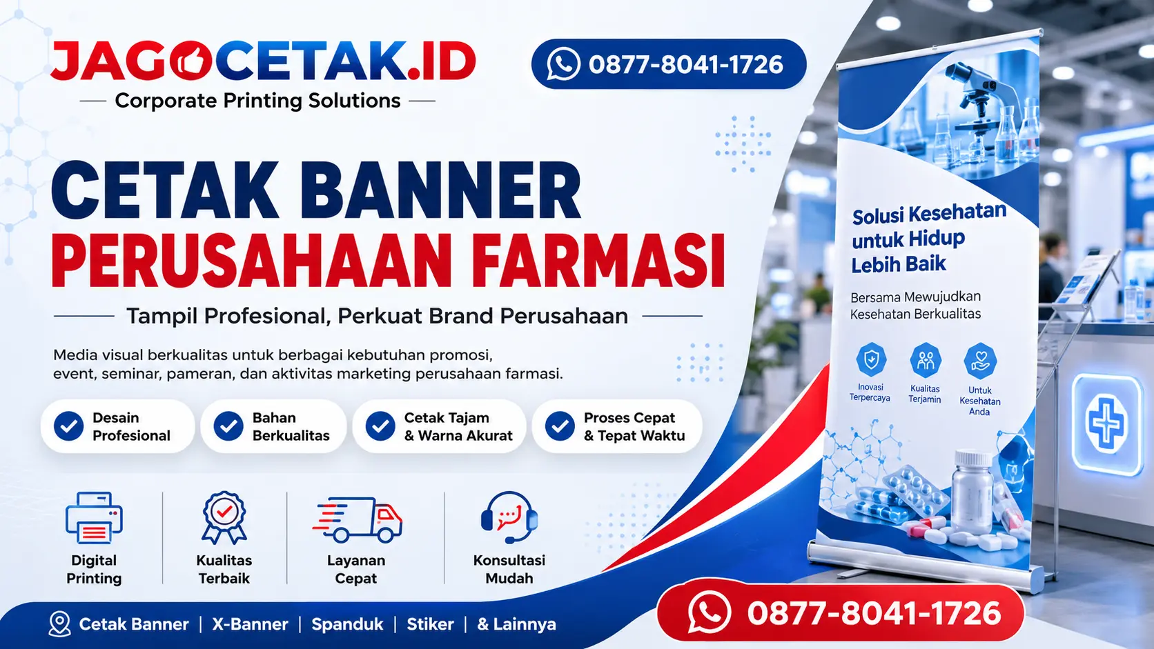 Cetak Banner Perusahaan Farmasi untuk Mendukung Branding dan Aktivitas Marketing