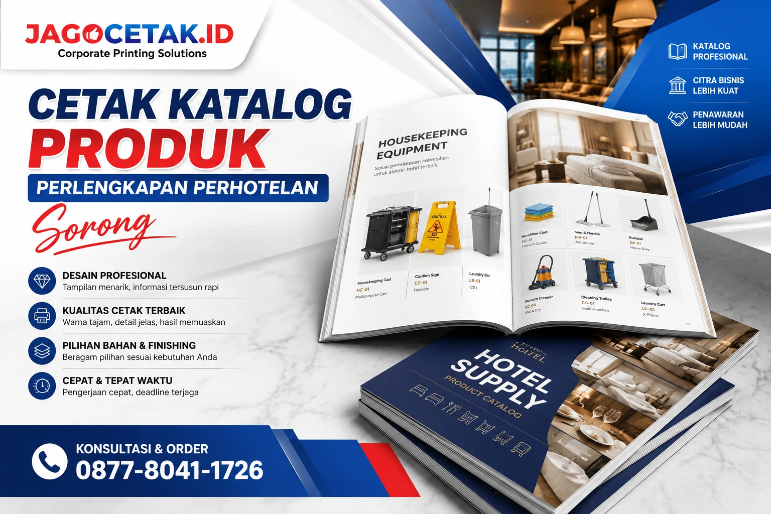 Cetak Katalog Produk Perlengkapan Perhotelan Sorong: Media Promosi Profesional untuk Marketing