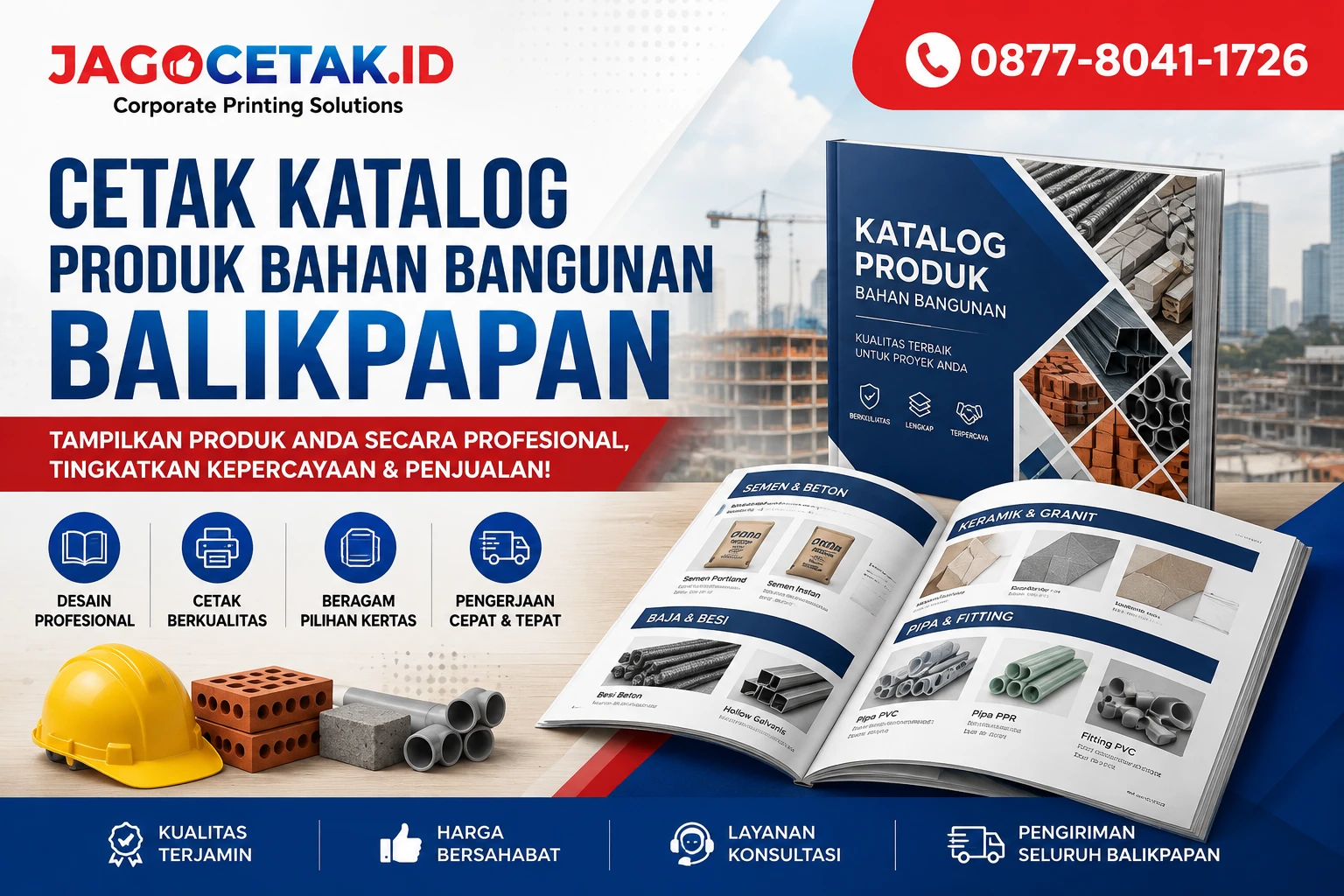 Cetak Katalog Produk Bahan Bangunan Balikpapan untuk Marketing Profesional