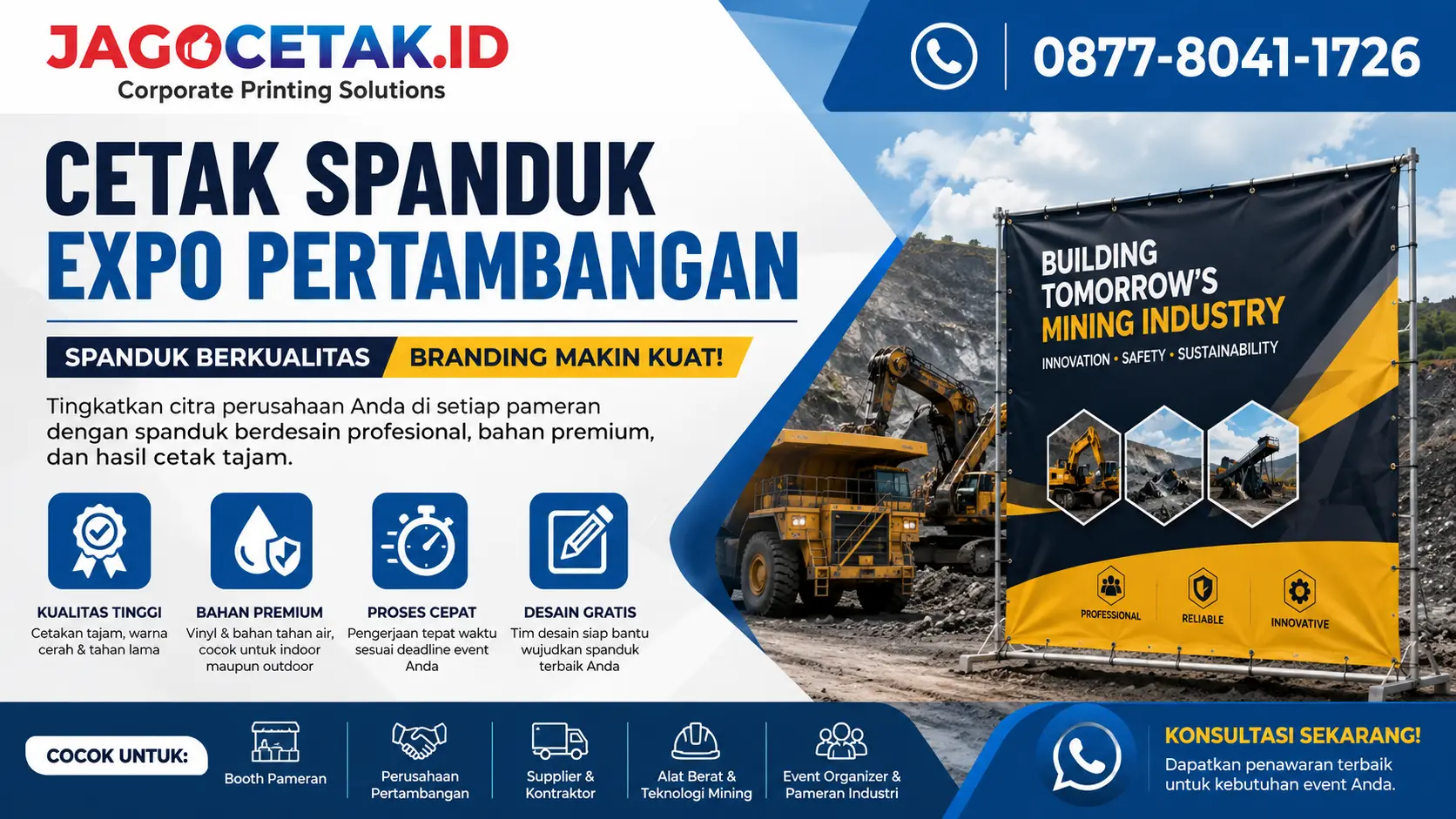 Cetak Spanduk Expo Pertambangan untuk Branding Event dan Pemilihan Bahan