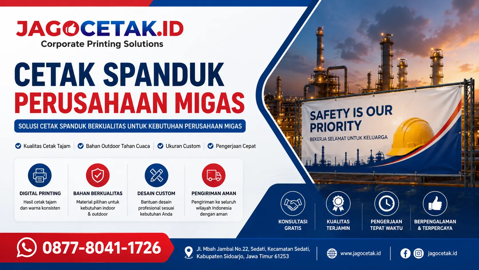 Cetak Spanduk Perusahaan Migas Profesional untuk Kebutuhan GA