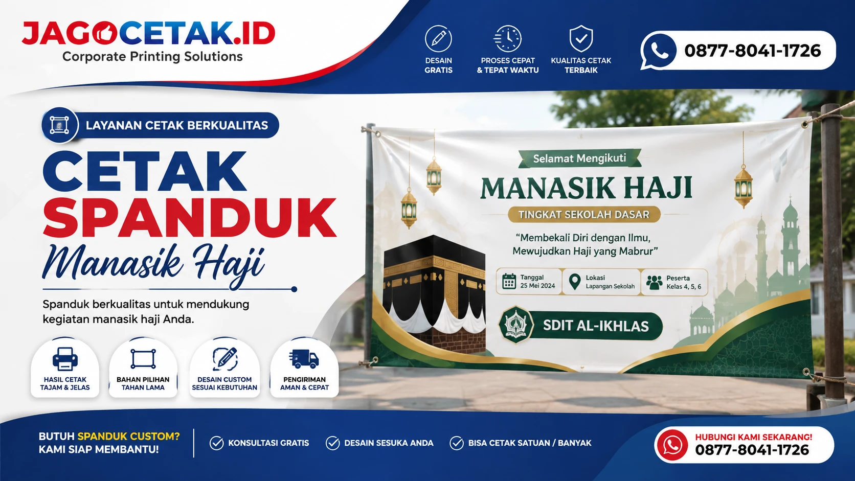 Cetak Spanduk Manasik Haji untuk Mendukung Kegiatan Panitia