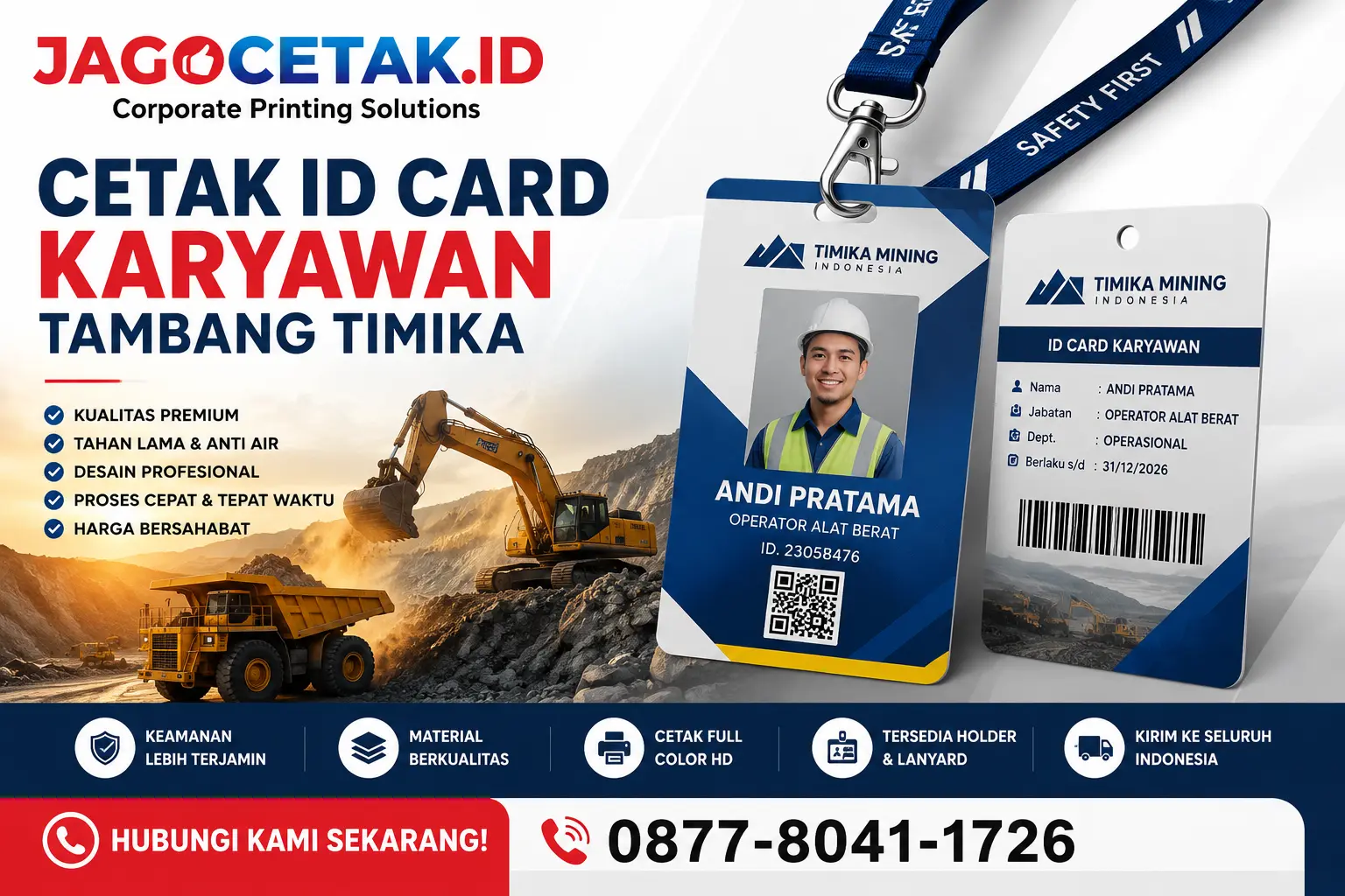 Cetak ID Card Karyawan Tambang Timika: Solusi Identitas Profesional untuk Perusahaan