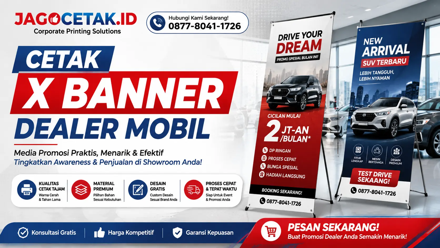 Cetak X Banner Dealer Mobil untuk Promosi Showroom yang Lebih Efektif