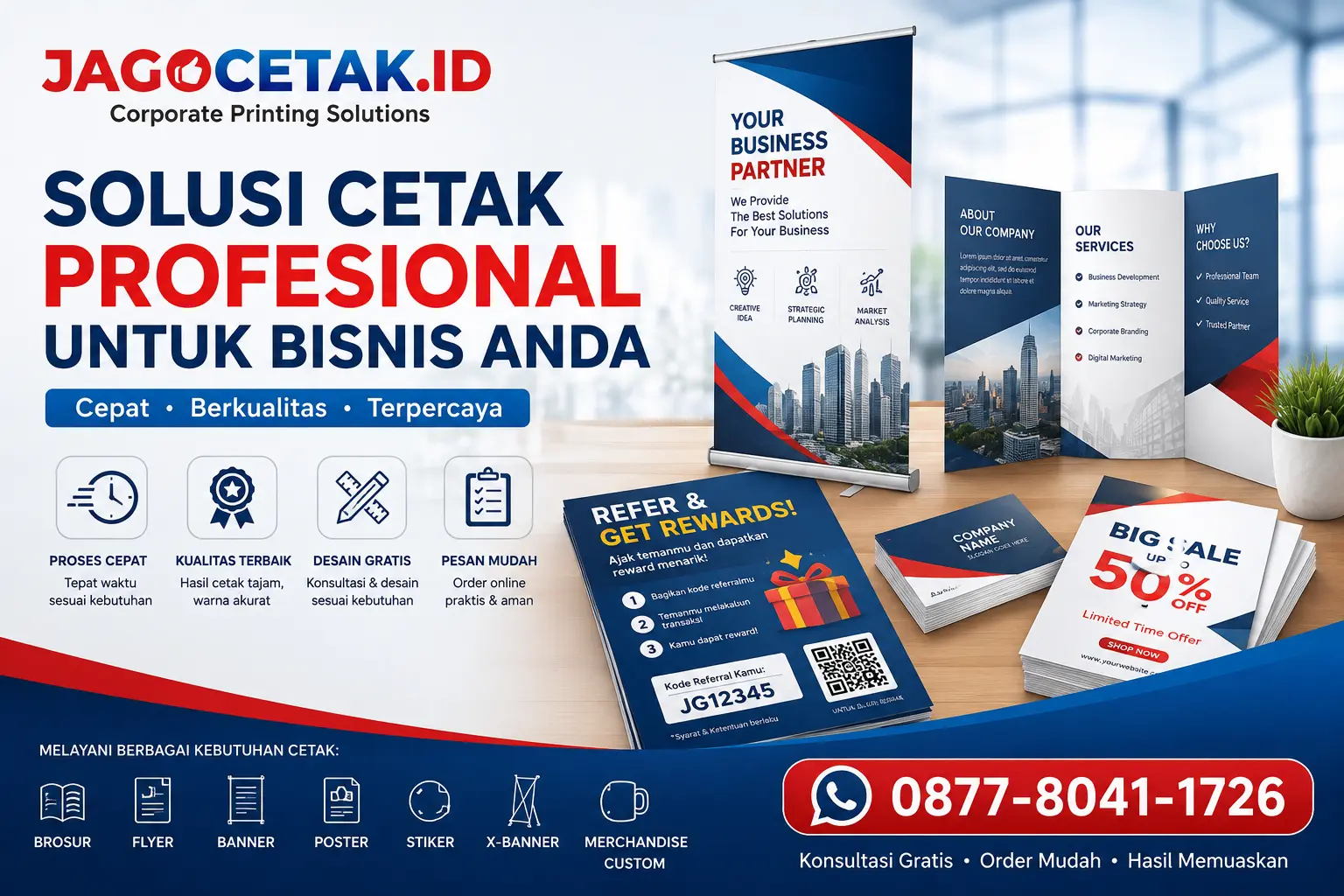 Cetak Brosur Program Referral Pelanggan Balikpapan untuk Campaign Marketing