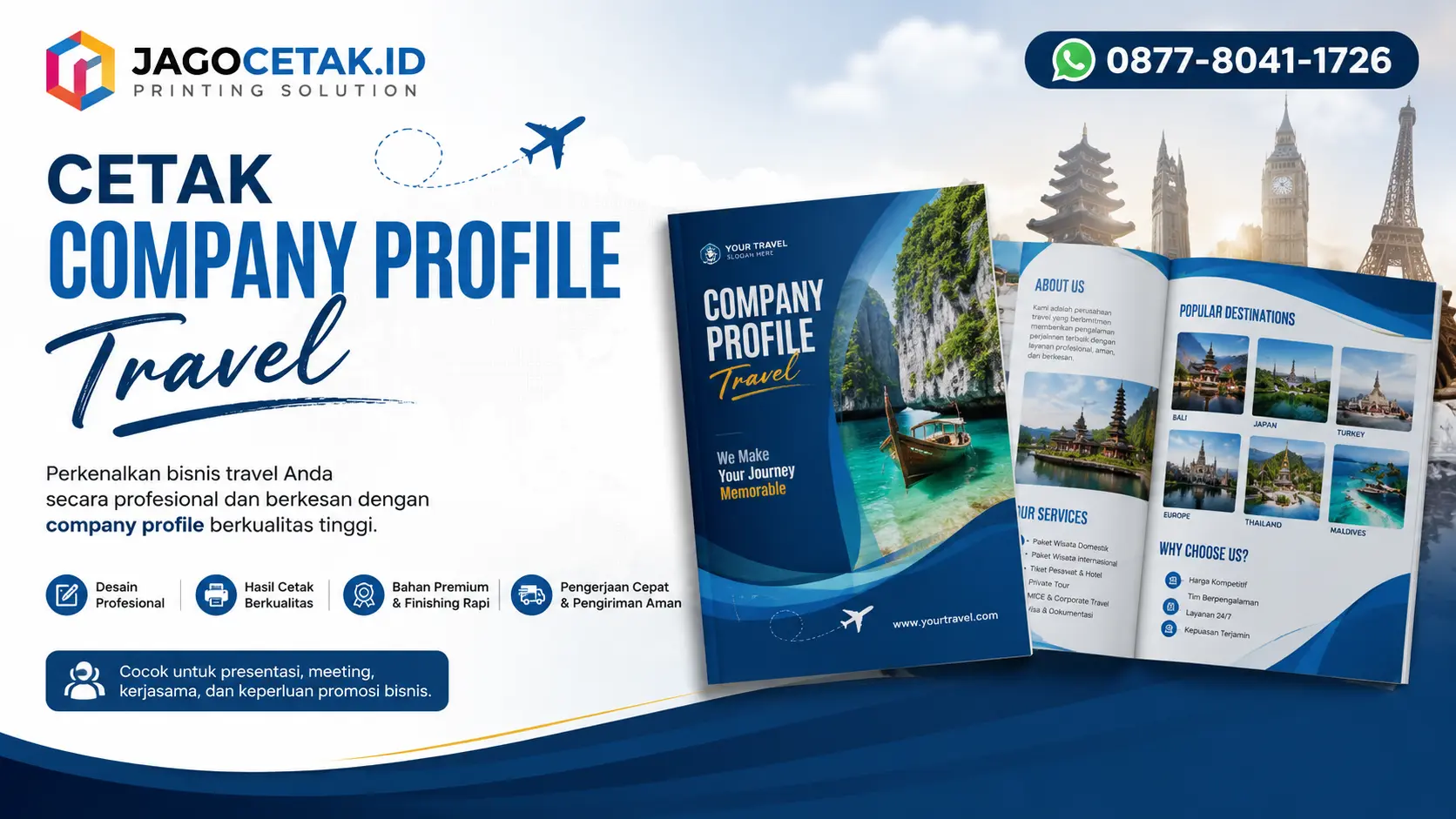 Cetak Company Profile Travel untuk Membangun Kepercayaan dan Profesionalisme