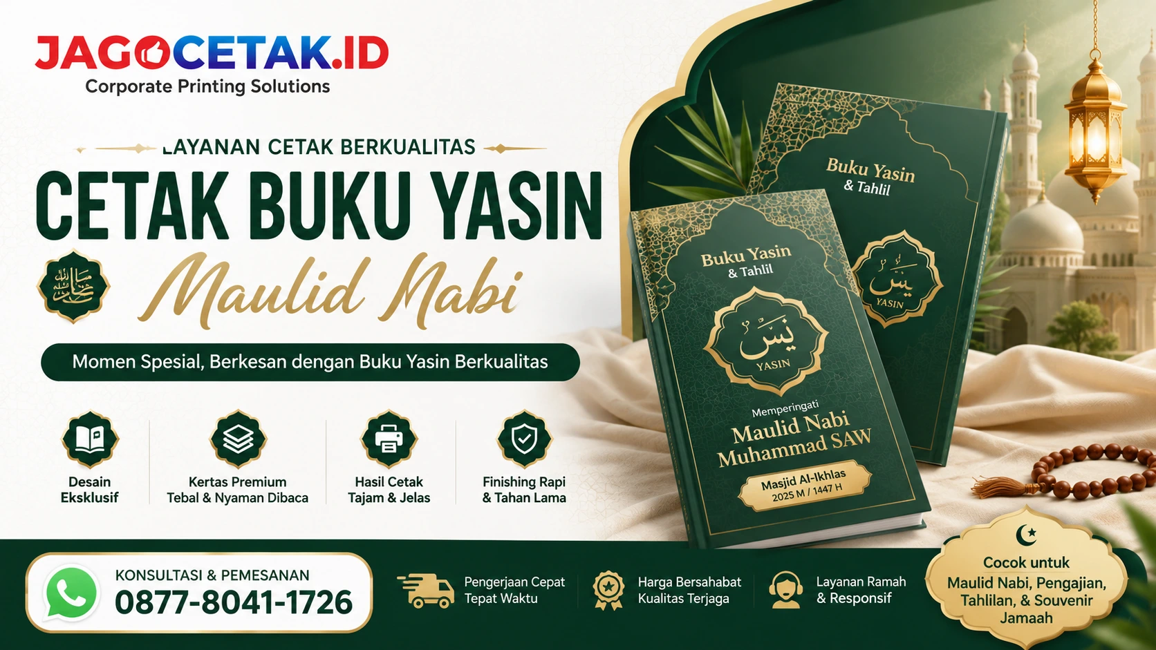 Cetak Buku Yasin Maulid Nabi untuk Acara Pengajian yang Lebih Khidmat dan Berkesan
