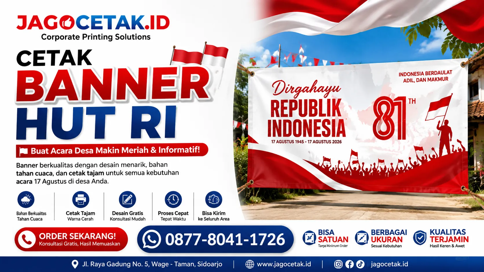 Cetak Banner HUT RI untuk Acara Desa yang Lebih Meriah dan Informatif