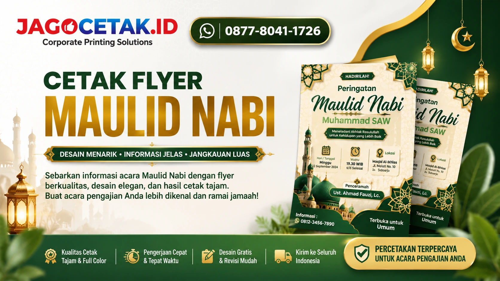 Cetak Flyer Maulid Nabi: Solusi Promosi Pengajian yang Efektif dan Profesional