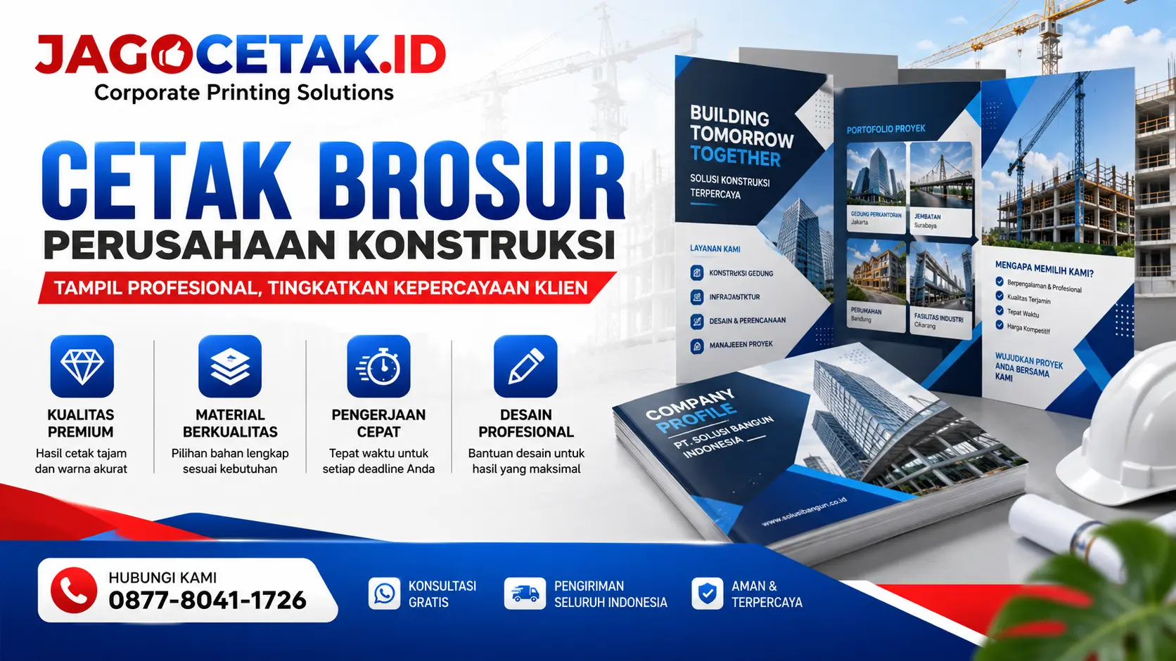 Cetak Brosur Perusahaan Konstruksi: Media Marketing untuk Memperkuat Kredibilitas Brand