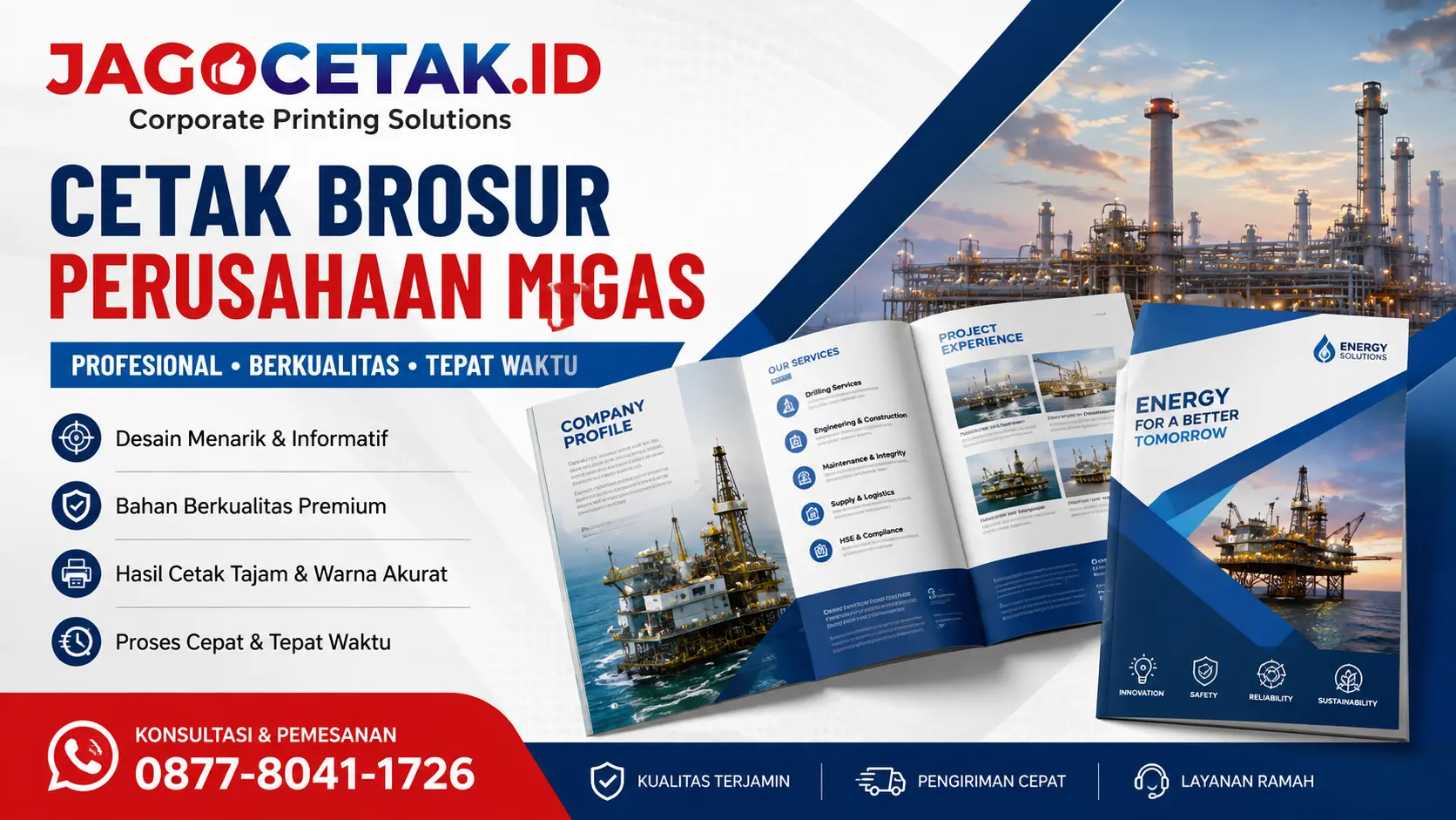 Cetak Brosur Perusahaan Migas untuk Marketing B2B
