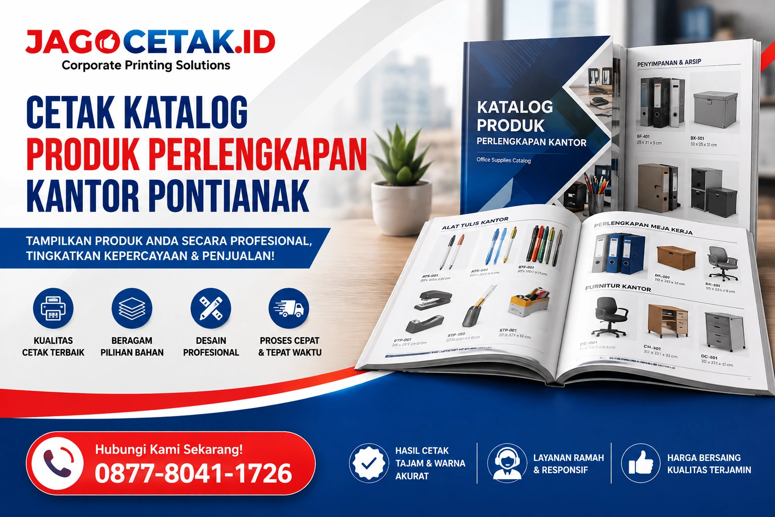 Cetak Katalog Produk Perlengkapan Kantor Pontianak untuk Marketing Profesional