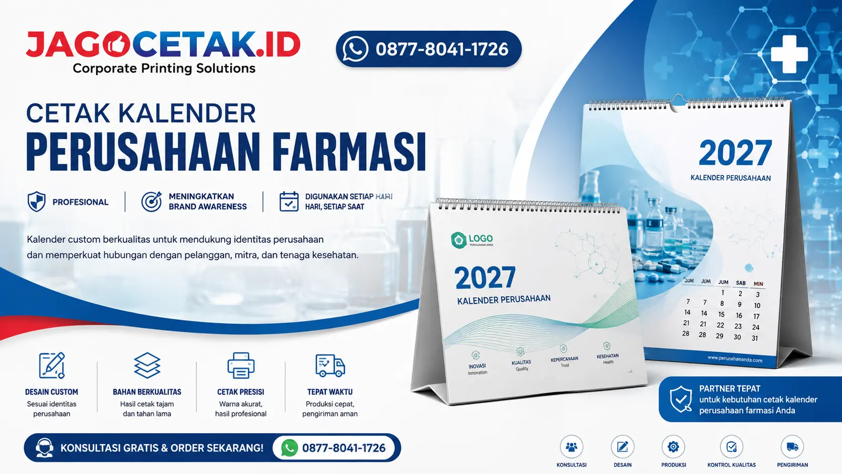 Cetak Kalender Perusahaan Farmasi untuk Branding yang Lebih Konsisten