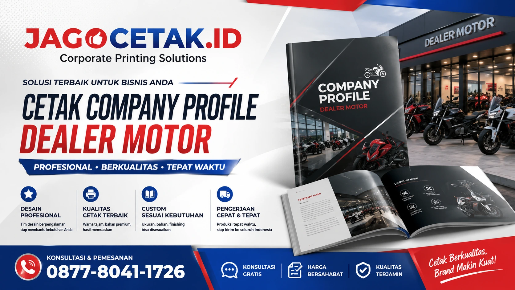 Cetak Company Profile Dealer Motor Profesional untuk Memperkuat Citra Perusahaan
