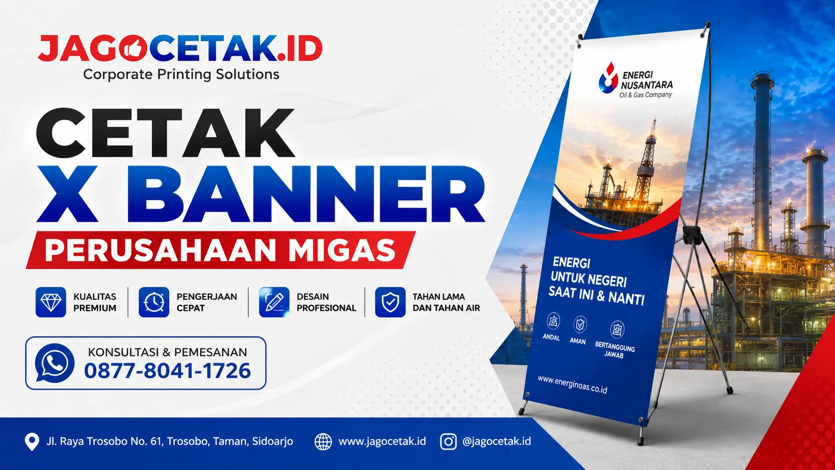 Cetak X Banner Perusahaan Migas untuk Branding Profesional