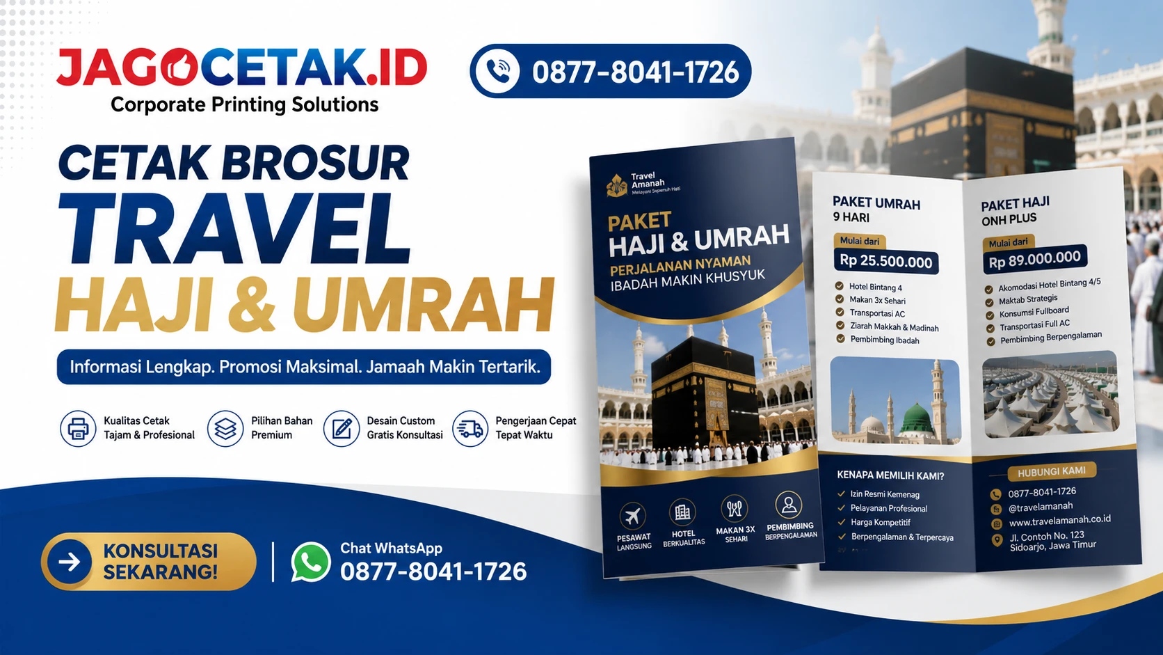 Cetak Brosur Travel Haji dan Umrah sebagai Media Promosi yang Profesional