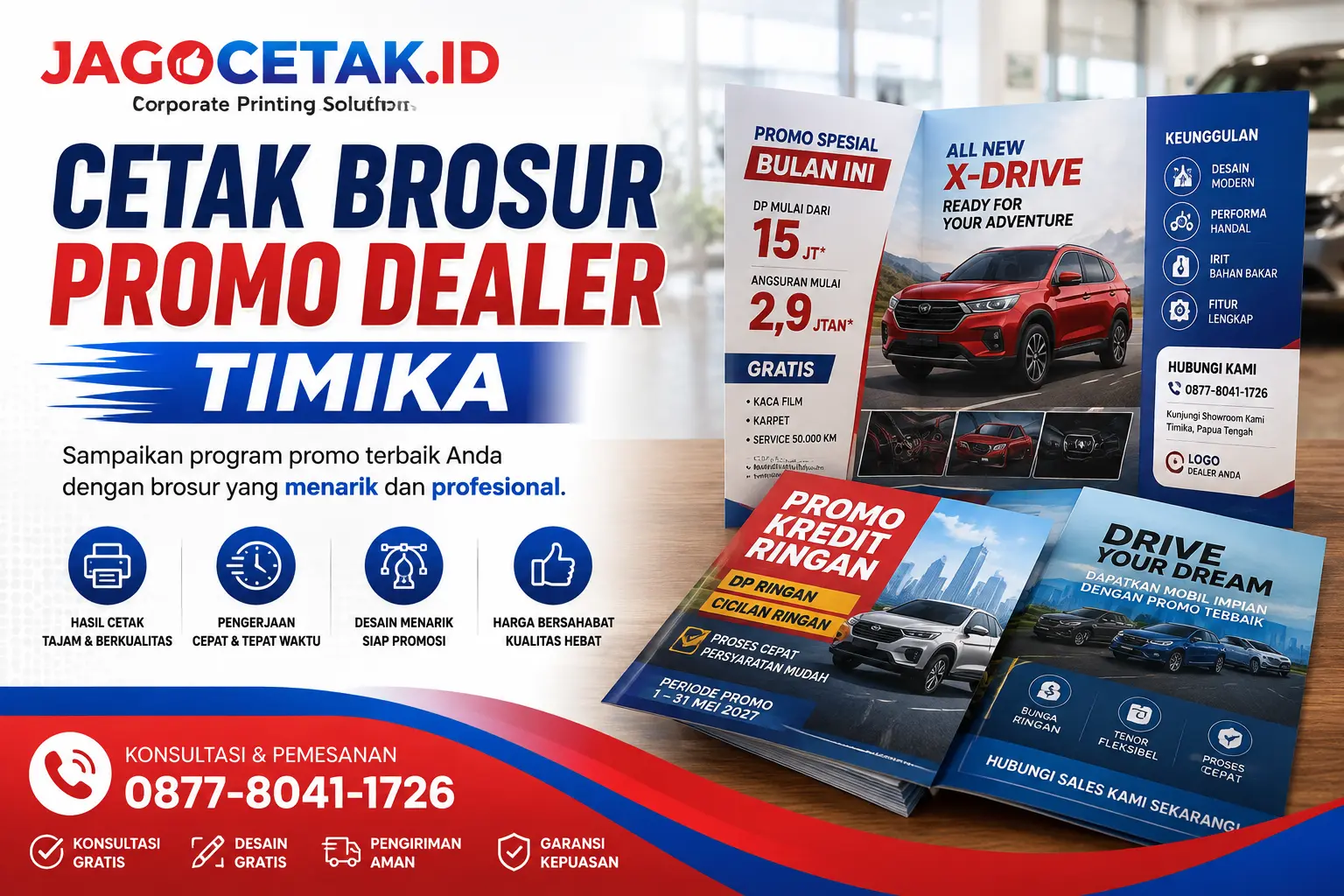Cetak Brosur Program Promo Dealer Timika untuk Campaign Penjualan