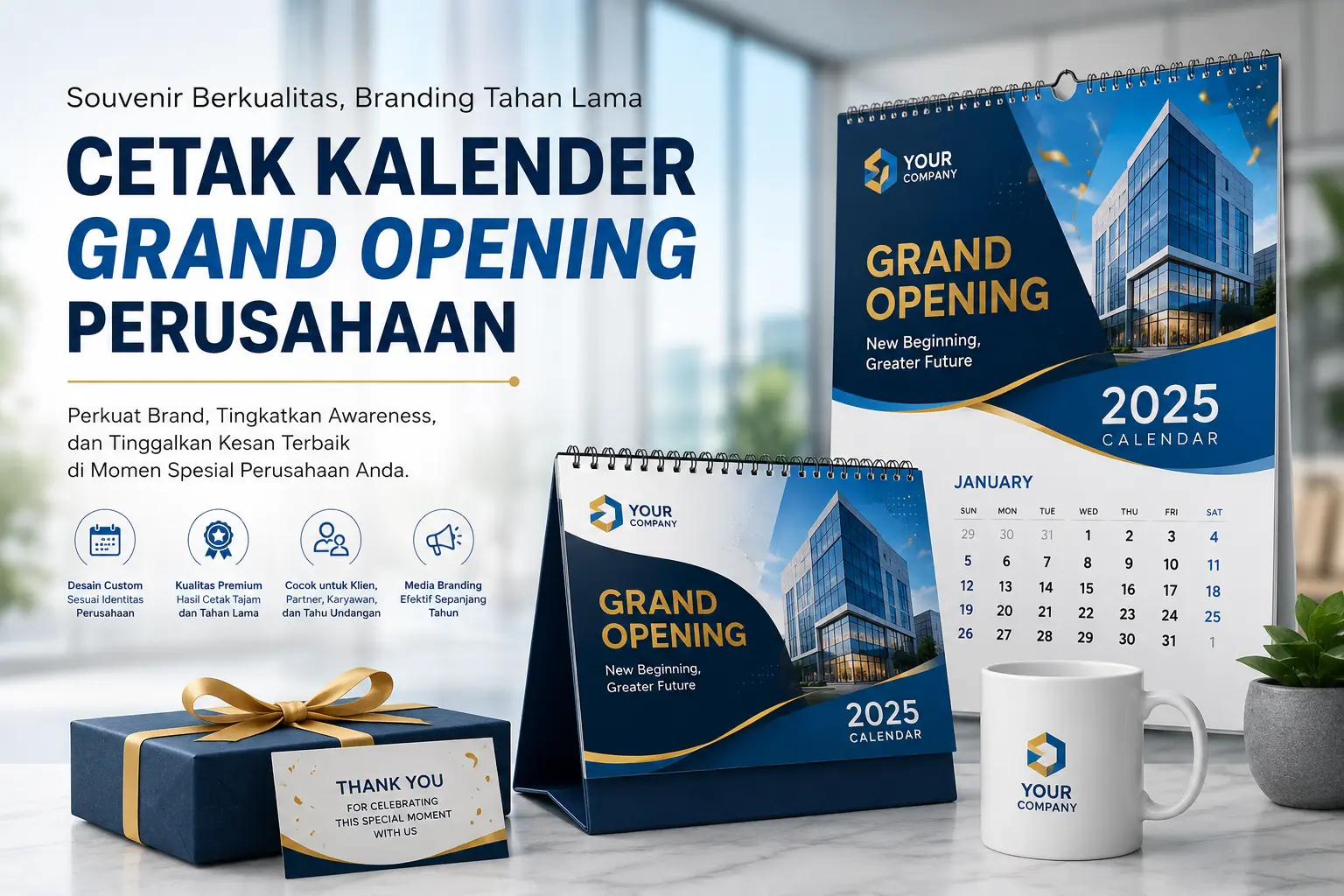 Cetak Kalender Grand Opening Perusahaan untuk Branding yang Lebih Berkesan
