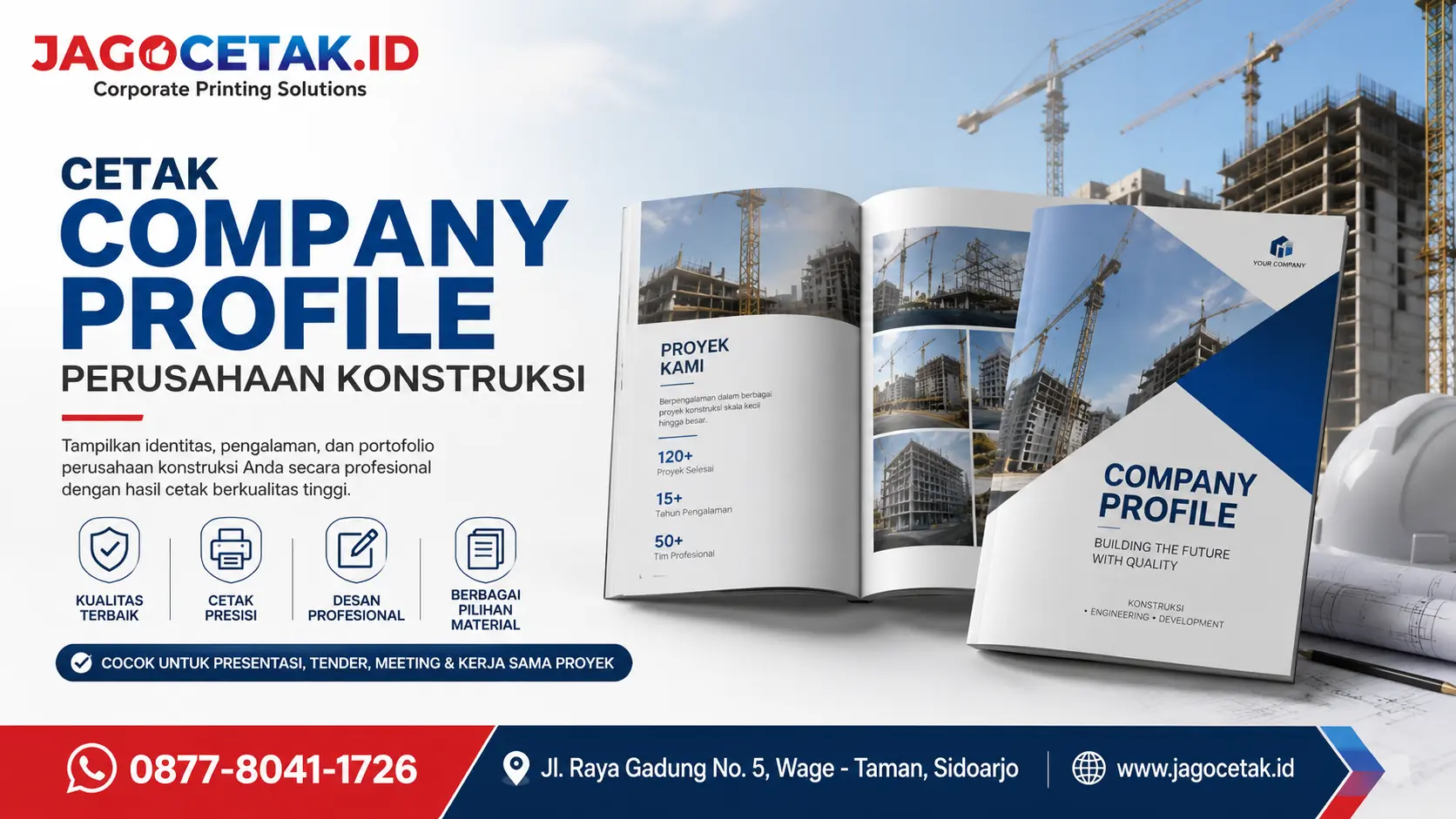 Cetak Company Profile Perusahaan Konstruksi untuk Membangun Kredibilitas Bisnis
