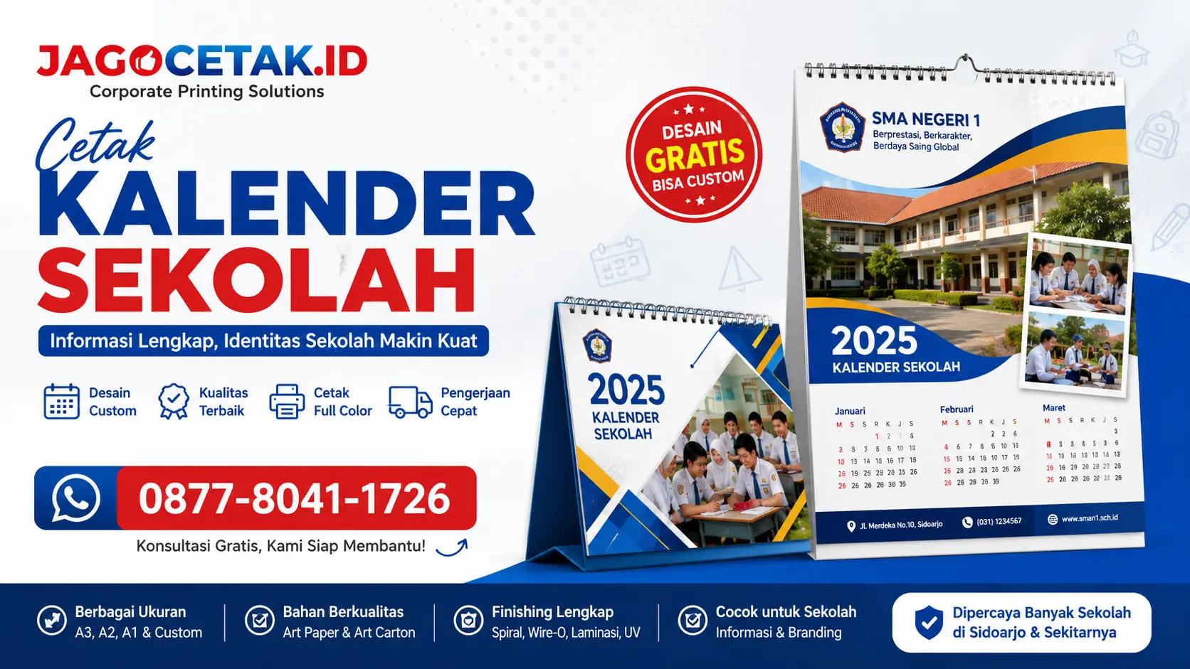 Cetak Kalender Sekolah sebagai Media Informasi dan Identitas Sekolah
