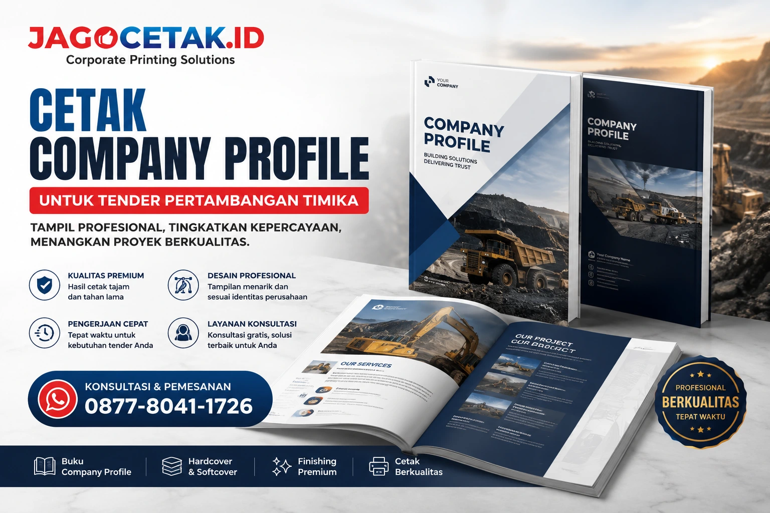 Cetak Company Profile untuk Tender Pertambangan Timika: Tingkatkan Kredibilitas Perusahaan dengan Dokumen Profesional